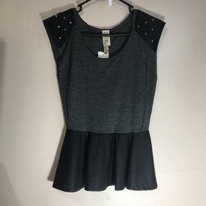 Studded peplum top